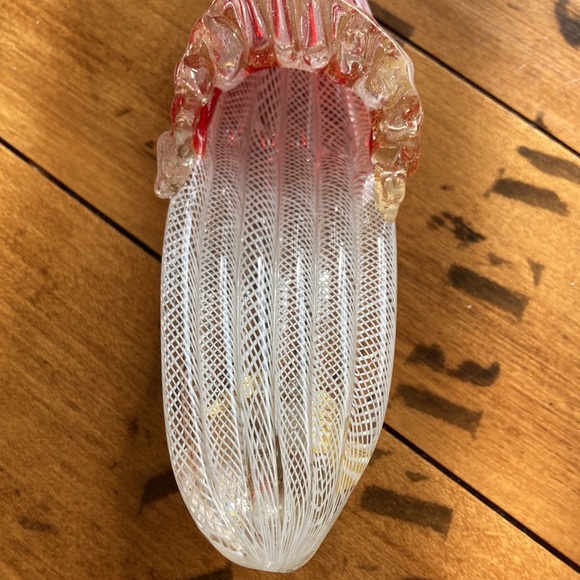 Venetian Lattacino Italian ribbon Glass Slipper - Picture 4 of 11